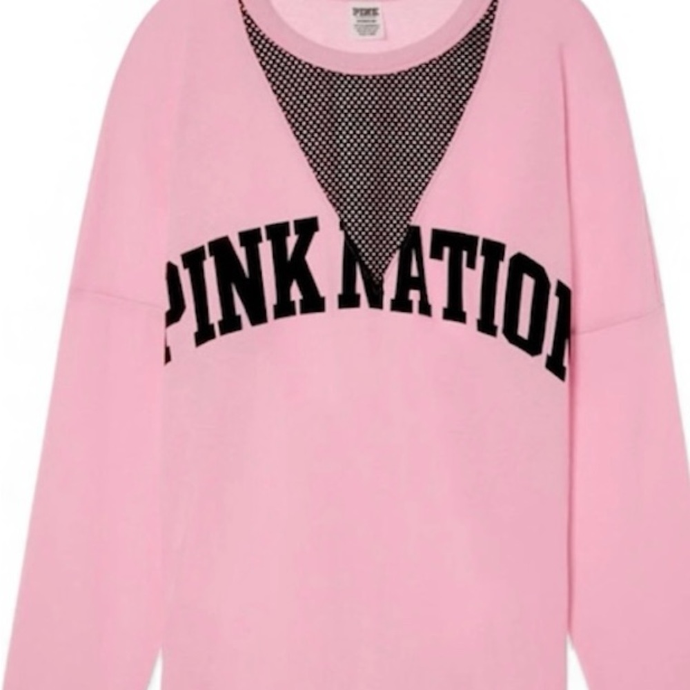 Pink VICTORIA'S SECRET  Sweatshirt.  Pink Nation Sweatshirt. Women’s XS. Comfy - Picture 2 of 13